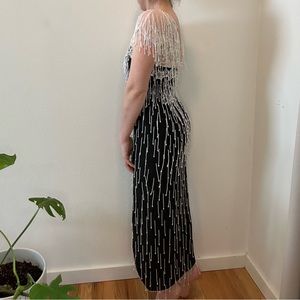 Vintage Beaded Evening Gown